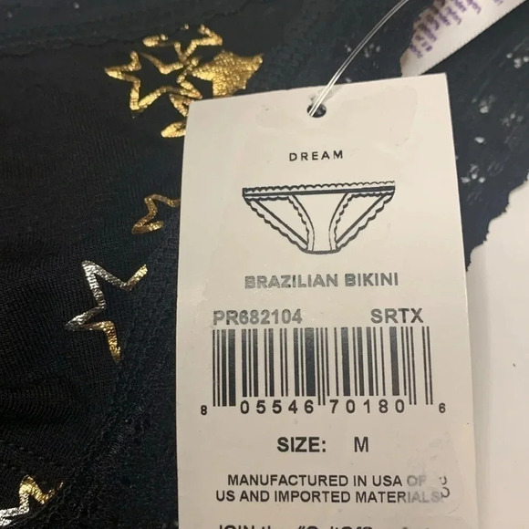 Hanky Panky Dream Brazilian Bikini Panty Black with Stars - Picture 7 of 8